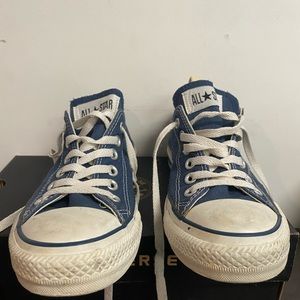 Womens Vintage Blue All Star Low Tops Converse.